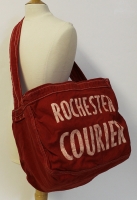 Great Vintage 1940's - 1950's Newsboy Newspaper Bag from the Rochester (NH) Courier