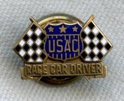 1940s-1950s US Automobile Club (USAC) Race Car Driver Pin