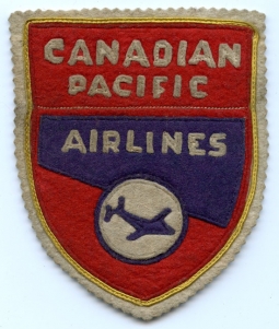 Great Old 1940's Canadian Pacific Airlines Flight Jacket Patch