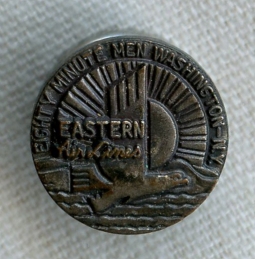 1940s Eastern Air Lines "Eighty Minute Men Washington - NY" Lapel Pin