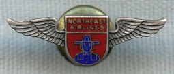 Sterling 1940s 5 Years of Service Lapel Pin for Northeast Airlines (NEA)