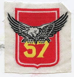 1960's ARVN 57th Infantry Regiment Pocket Patch in Bevo Weave
