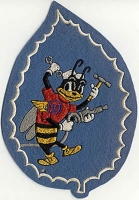 Large Aussie-Made USAAF 43rd Service Squadron "Borrowed" Disney Design Patch In Nice Condition