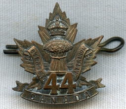 WWI 44th Overseas Battalion Canadian Expeditionary Forces (CEF) Collar Insignia