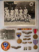 WWII USAAF 4th Photo Squadron 13th Air Force Pilots' Grouping with Named Air Medal