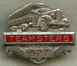 1950's - 1960's Teamsters Member Pin Local 527 Mableton, Georgia