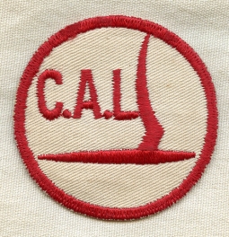 Rare 1950's Colonial Air Lines (CAL) Baseball Cap Patch
