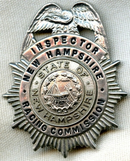Rare 1950s New Hampshire Racing Commission Inspector Badge