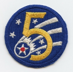 Scarce Korean War USAF 5th Air Force Shoulder Patch Japanese-Made
