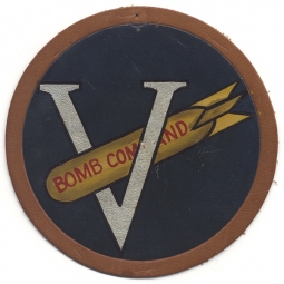 WWII Australian or New Guinea-Made USAAF 5th Bomber Command, 5th Air Force Jacket Patch