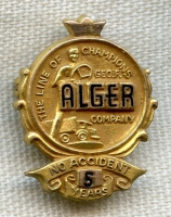 Great 1950s George F. Alger (Trucking) Co. 5 Years Safe Driver Lapel Pin