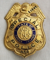 1960's - 1970's Rhode Island State Rehabilitation Council  Lieutenant of Special Police Badge
