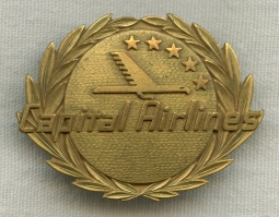 Late 1950s Capital Airlines Cap Badge Originally Owned by Kermit R. Steinbeck