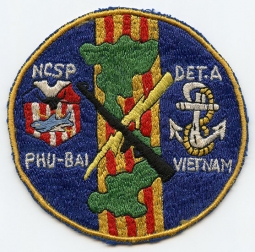 Big, Beautiful, Early '70's USN NCSP Det-A Phu Bai, Vietnam Philippine-Made Jacket Patch