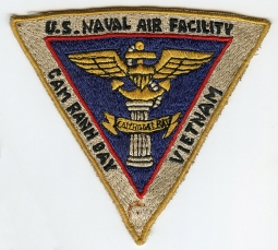 Early 1970's USN US Naval Air Facility Cam Ranh Bay, Vietnam Jacket Patch. Philippine-Made