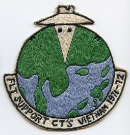 Great USN 1971-72 Fleet Support CT's Vietnam Philippine-Made Jacket Patch