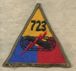 Scarce WWII US Army 723rd Armored Field Artillery "Ghost" Battalion Shoulder Patch