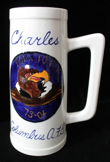 Cool, Huge Beer Mug from Columbus AFB 14th Flying Training Wing Class 73-04 Named to Charles Lutz