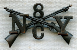 8th New York Infantry Regiment Co. C Collar Insignia