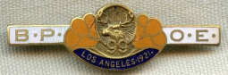 Beautiful 1921 Elks Lodge #99 Bar Pin for 1921 National Convention in Los Angeles