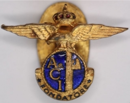 Italian Aero Club Founders Lapel Badge AeCI 1922-1926
