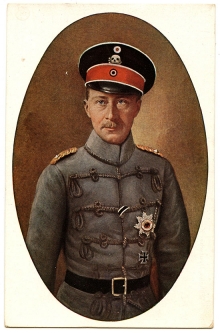 Postcard Portrait Kronprinz (Crown Prince) Wilhelm as Commander 5th Army 1914