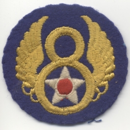 D-Day Period English Made 8th Air Force Shoulder Patch