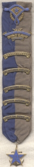 Large 14K US Daughters of 1812 Membership Badge with Rank & Ancestor Bars