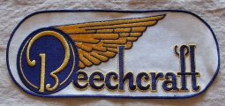 Beautiful Large 1930's WWII Beechcraft Aviation Workwear Jacket Back Patch in Exc Condition