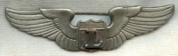 Rare WWII USAAF Liaison Pilot Wing Made in India in Plated Nickel