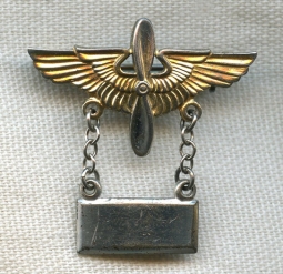 Nice Sterling WWII USAAF Lieutenant Sweetheart Pin, Well-Made
