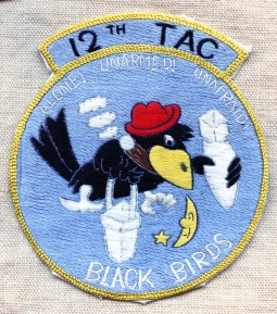 Beautiful Late 1950's USAF 12th Tac Recon Squadron 67th Tac Recon Wing Pocket Patch