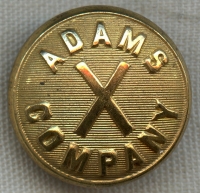Beautiful 1880's Adams Express Co. Messenger Uniform Button by Waterbury Button Co.