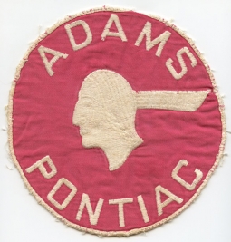 1950's Adams, Massachusetts Pontiac Mechanic's Overalls Back Patch