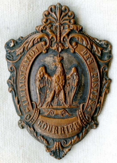 BEING IDed French Post Office Mail Badge/Administration des Postes Courrier NOT FOR SALE UNTIL IDed
