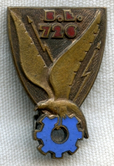 1950s French Air Force Badge for Base School 726 (Base Ecole 726), Nimes