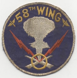 Circa 1946-1947 US Army Air Forces 58th Bomb Wing Jacket Patch