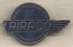 WWII Airaco Worker's Hat Badge