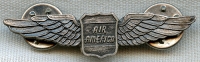 Rare Early - Mid 1960's Shirt Size Air America  First Officer Wing in Coin Silver