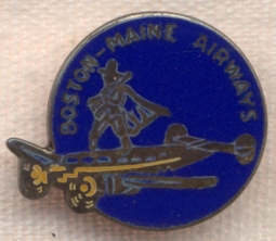 Extremely Rare ca 1937 Boston - Maine Airways (BMA) Lapel Badge
