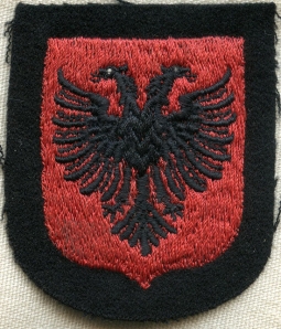 WWII German SS Albanian Volunteer Sleeve Shield Unused