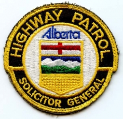 1980s Alberta, Canada Highway Patrol Patch