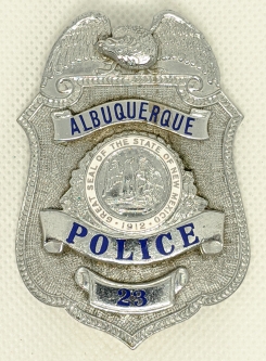 Beautiful Old 1930s Albuquerque New Mexico Police Badge #23