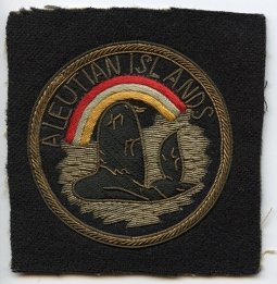 Beautiful US Army Aleutian Islands Command, WWII Occupation Period. German-Made Shoulder Patch