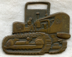 1950s Allis-Chalmers Tractors Advertising Watch Fob for Dickson Equipment Co., Framingham, MA