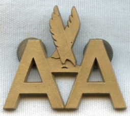 1970s American Airlines Senior Skycap Hat Badge