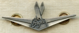 Sterling Silver Early 1990s American Eagle Airlines First Officer Wing 2nd Issue by Balfour
