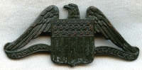 Rare, Last Type WWI American Field Service Camion (Transport) Hat Badge from 397 TMU Driver