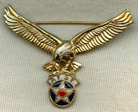 Beautiful Early WWII American Flying Services Foundation Donation Badge