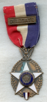 RARE 1928 American Legion 10th National Convention Delegate Badge